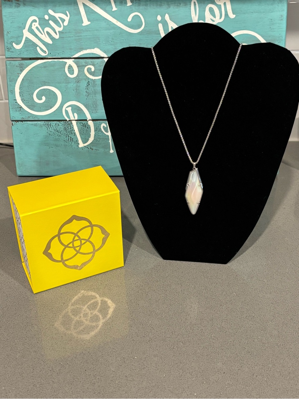 Iridescent Crystal Pendant Necklace - Women Jewelry